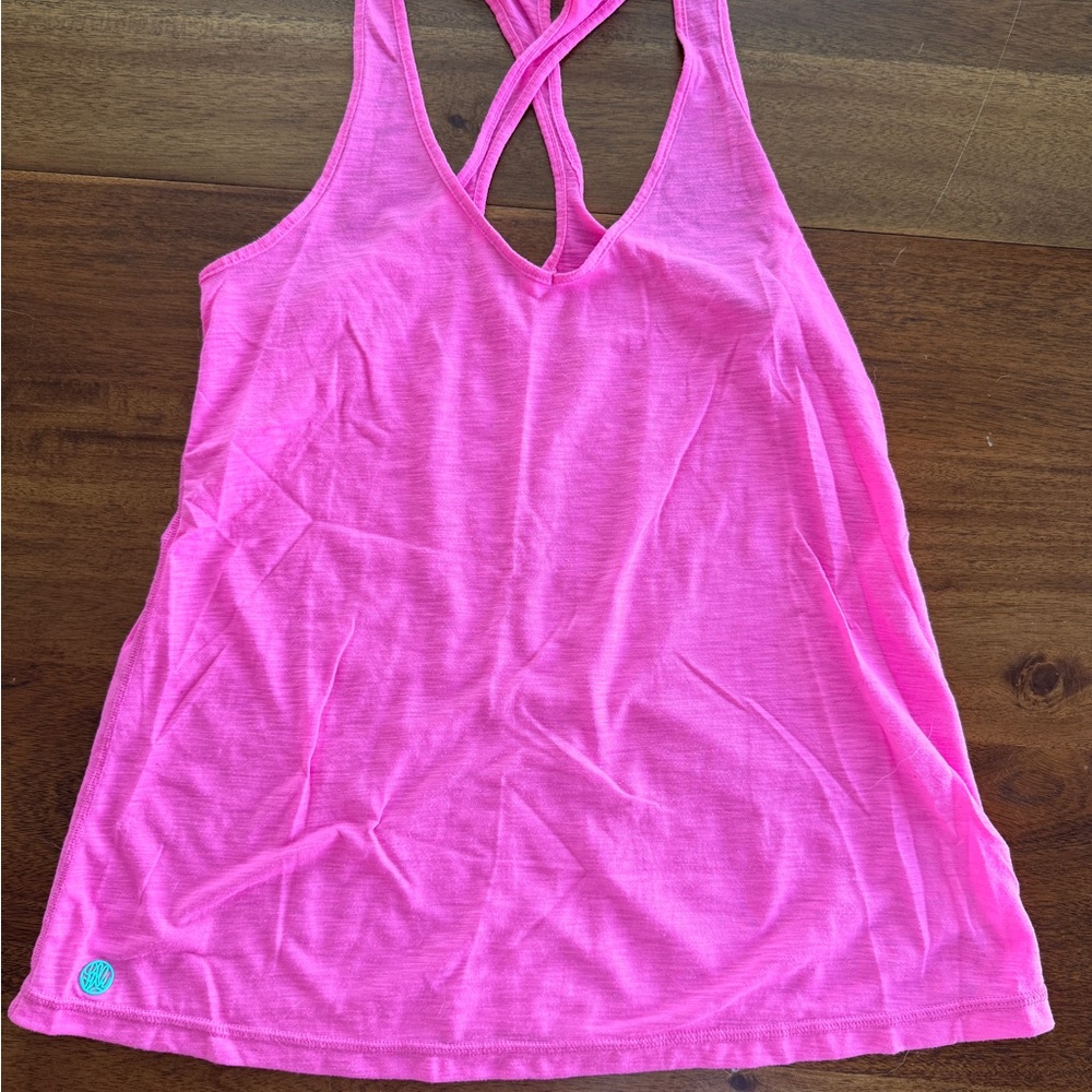 Lilly Pulitzer Neon Pink Crisscross Back Tank